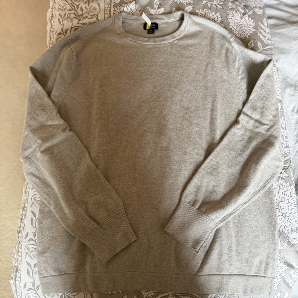 J. Crew Men's Light Gray Crewneck Sweater